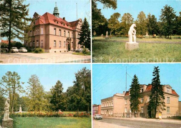 Srem Schrimm Gebäude Park Statuen