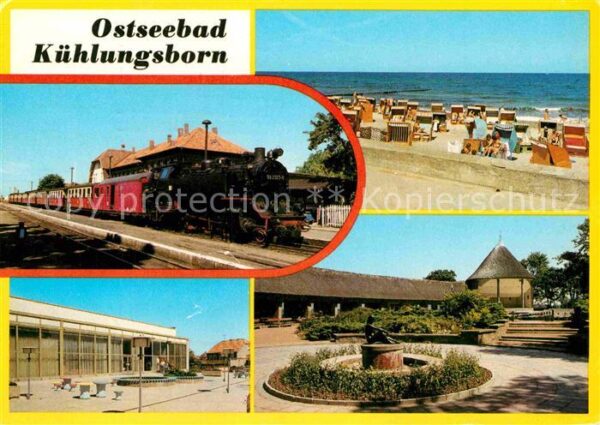 Kuehlungsborn Ostseebad Molli Dampflokomotive Strand FDGB Ferie