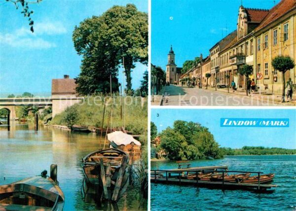 Lindow Mark Kanal Strasse des Friedens Wutzsee Boot