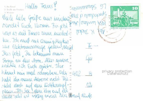 Lindow Mark Kanal Strasse des Friedens Wutzsee Boot – Bild 2