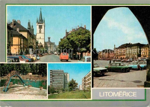 Litomerice Leitmeritz Nordboehmen Dlouha ulice Mirove namesti Koupaliste