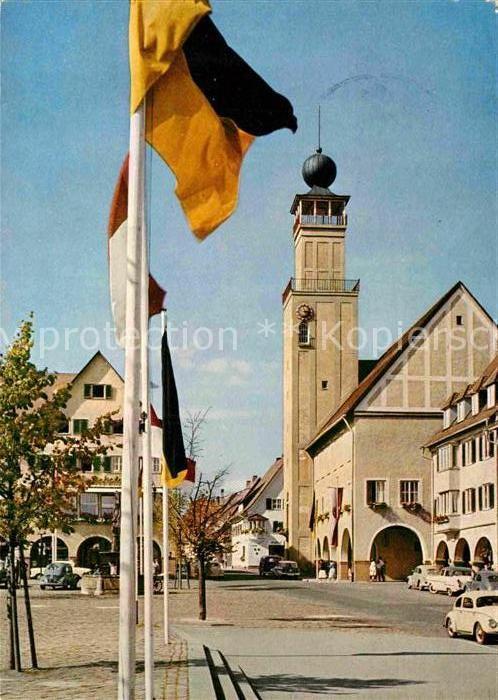 Freudenstadt Rathaus Fahnen Heilklimatischer Kurort