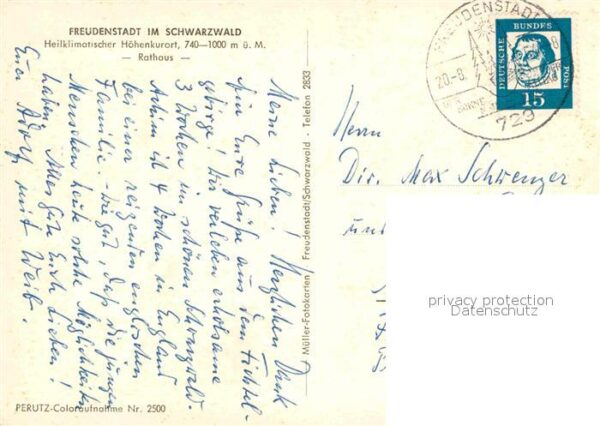 Freudenstadt Rathaus Fahnen Heilklimatischer Kurort – Bild 2