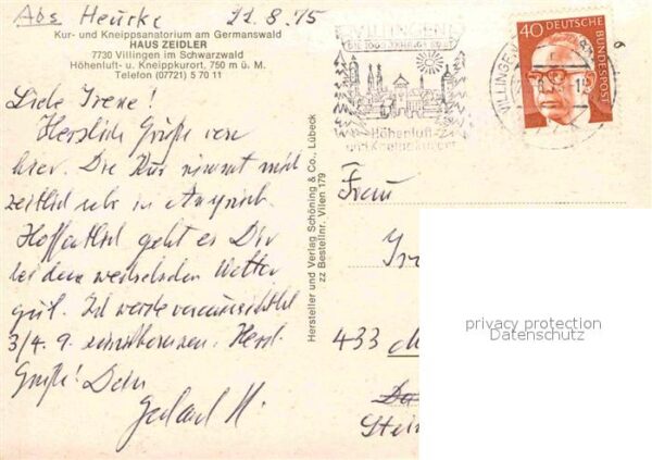 Villingen-Schwenningen Kur und Kneippsanatorium am Germanswald – Bild 2