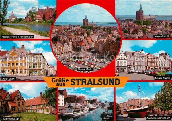 Stralsund Mecklenburg Vorpommern Kirche Frankenteich Markt Stiftsgebäude
