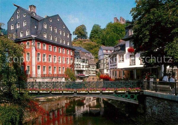 Monschau Rotes Haus Ruine Haller Rur Brücke