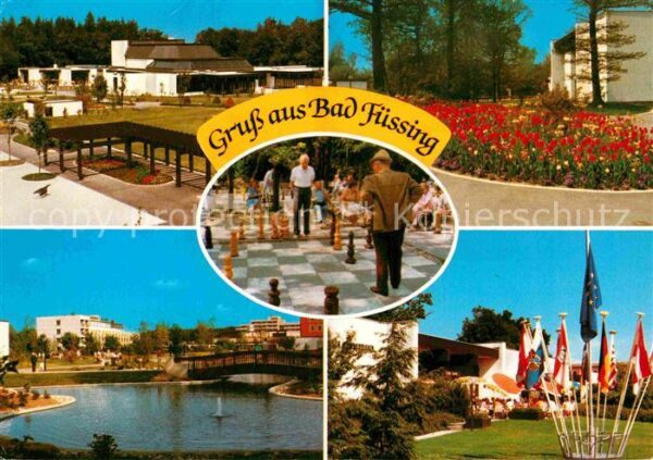 Bad Fuessing Kurmittel Centrum Teich Park Blumenbeet