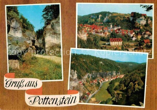 Pottenstein Oberfranken Landschaftspanorama Felsen Ortsansicht