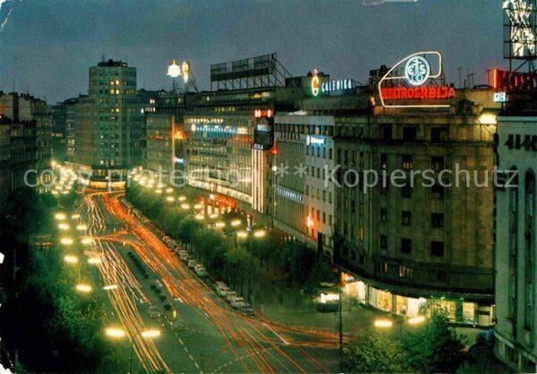 Beograd Belgrad Terazije Strassenpartie bei Nacht