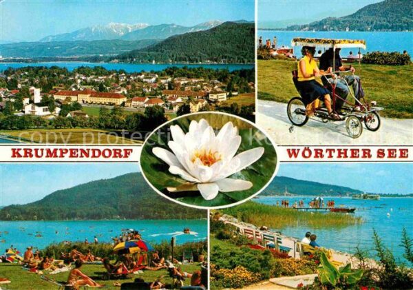 Krumpendorf Woerthersee Panorama Luftkurort und Alpenseebad Bad