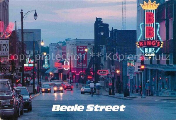 Memphis Tennessee Beale Street at night