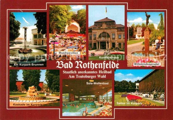 Bad Rothenfelde Kurpark Brunnen Kaskade Musikpavillon S