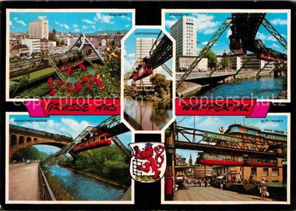 Wuppertal Stadtmitte Justizhochhaus Schwebebahn A