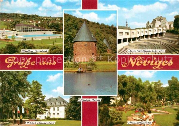 Neviges Velbert Hallenbad Freibad Turm Schlossteich Wal