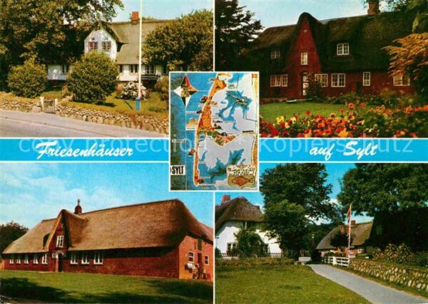 Insel Sylt Friesenhäuser Reetdachhaus Landkarte
