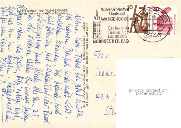 Wangerooge Nordseebad Nordseeinsel Luftaufnahme aus 1000 m Hö – Bild 2