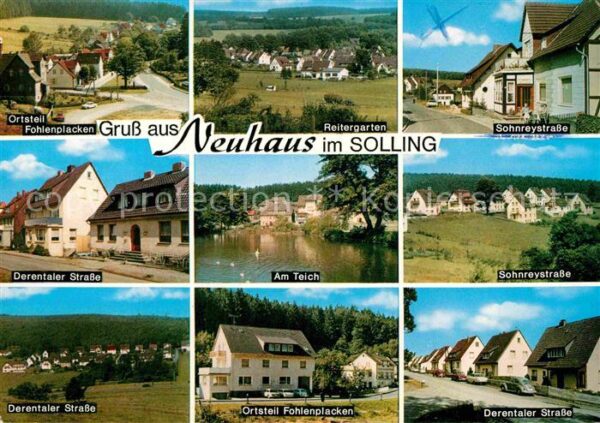 Neuhaus Solling Fohlenplacken Strassenpartie Teich Reit