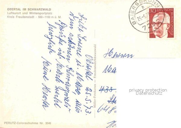 Obertal Baiersbronn Gesamtansicht Luftkurort im Schwarzwald – Bild 2