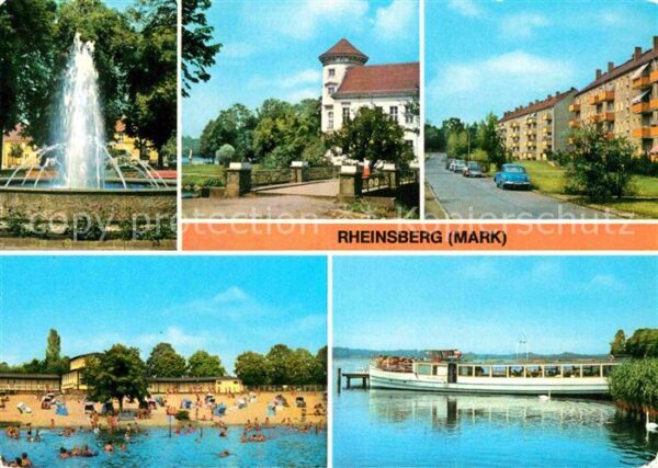 Rheinsberg Springbrunnen Platz der Befreiung Schlo