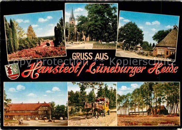 Hanstedt Nordheide Heidelandschaft Kirche Schinkenkrug Gas