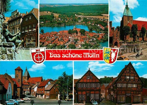 Moelln Lauenburg Teilansichten Luft und Kneippkurort Eul