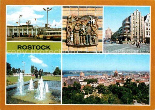 Rostock Hauptbahnhof Terrakotta Giebelhaus Wass