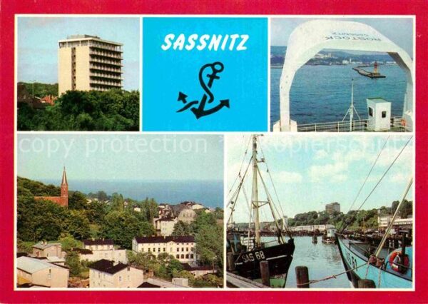 Sassnitz Ostseebad Ruegen Rügenhotel Seeblick zur Mole Ortsansich