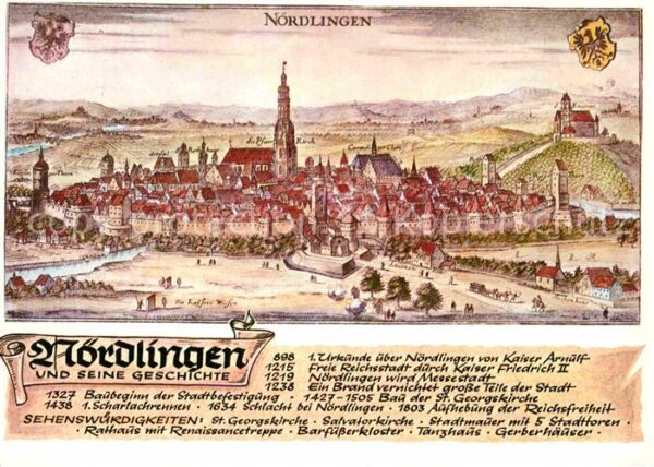 Noerdlingen Nach einem Stich von Matthäus Merian um