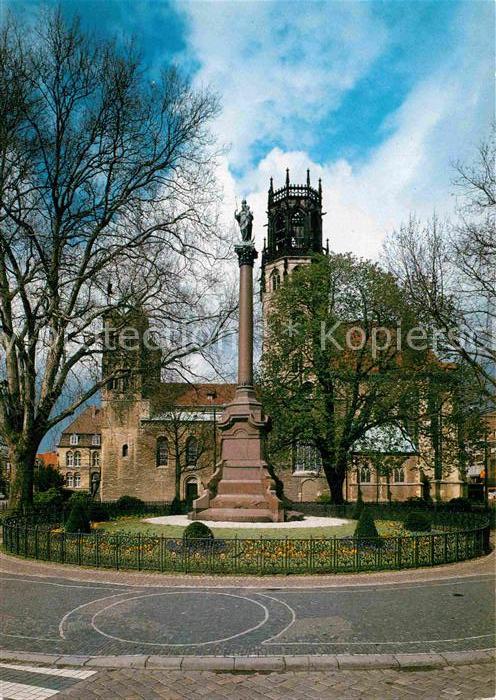 Muenster Westfalen Ludgerikirche mit Mariensäule Universit