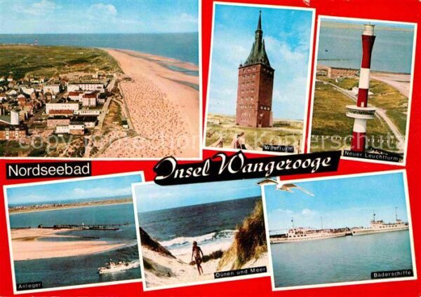 Wangerooge Nordseebad Nordseeinsel Strand Westturm Leuchtturm