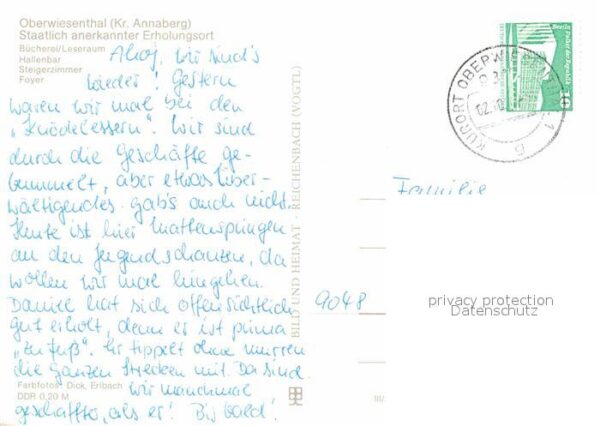 Oberwiesenthal Erzgebirge FDGB Erholungsheim Am Fichtelberg Büche – Bild 2