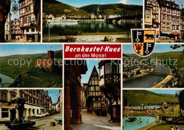 Bernkastel-Kues Panorama Burg Fachwerk Schwimmbad