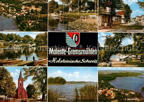Malente-Gremsmuehlen Bahnhofstraße Kirche Seenblick Dieksee