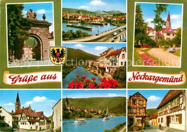 Neckargemuend Panorama Fachwerk Stadttor