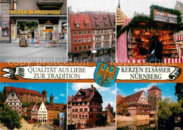 Nuernberg Kerzen Elsässer Fachwerk Burg