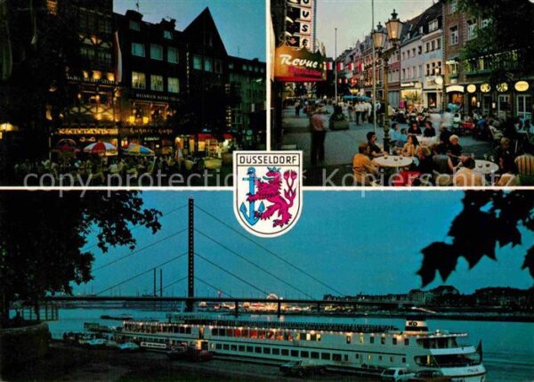 Duesseldorf Altstadt Kreuzfahrtschiff