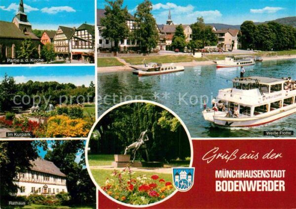 Bodenwerder Weiße Flotte Rathaus Kirche Kurpark
