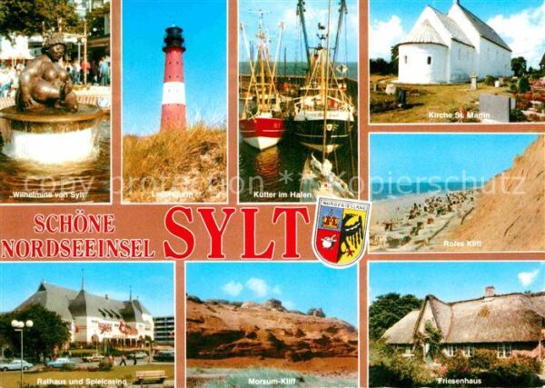 Sylt Wilhelma Leuchtturm Kutter Hafen Kirche
