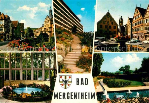 Mergentheim Bad Marktplatz Brunnen Kurklinik