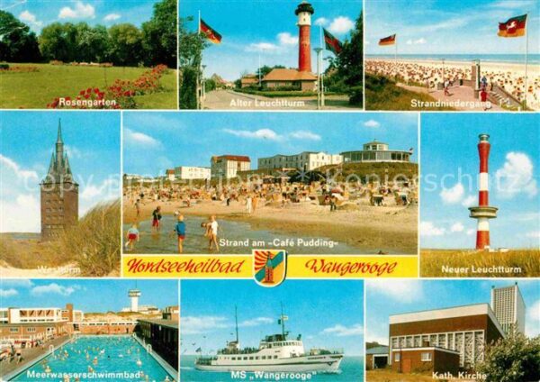 Wangerooge Nordseebad Rosengarten Alter Leuchtturm Strandnied