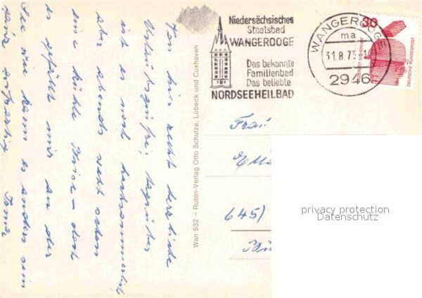Wangerooge Nordseebad Rosengarten Alter Leuchtturm Strandnied – Bild 2