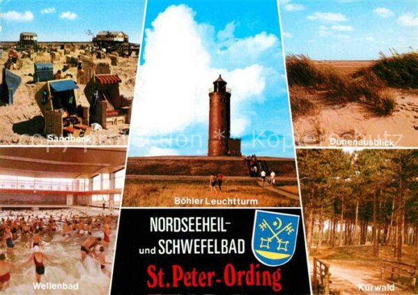 Peter-Ording St Sandbank Dünenausblick Wellenbad Kurwal