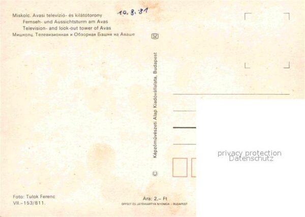 Miskolc Fernseh Aussichtsturm Avas – Bild 2