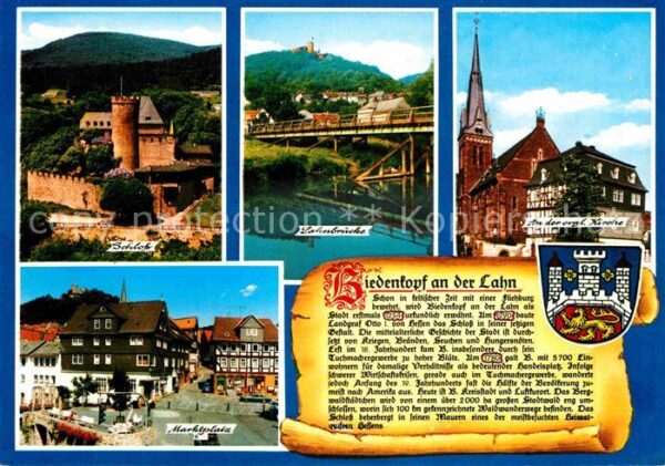 Biedenkopf Schloss Lahnbrücke Kirche Marktplatz
