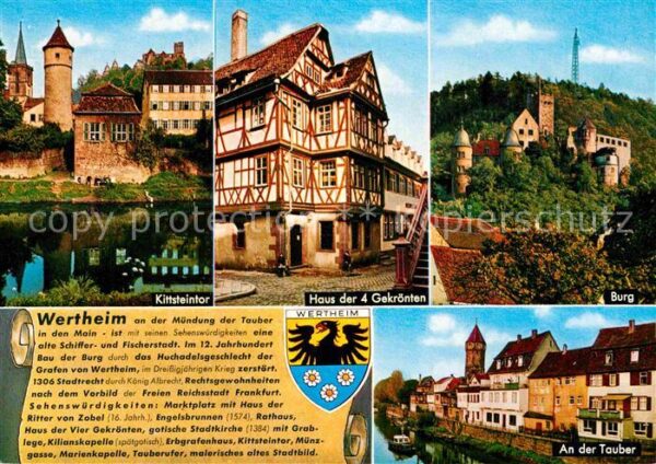 Wertheim Main Kittsteintor Haus der 4 Gekrönten Burg