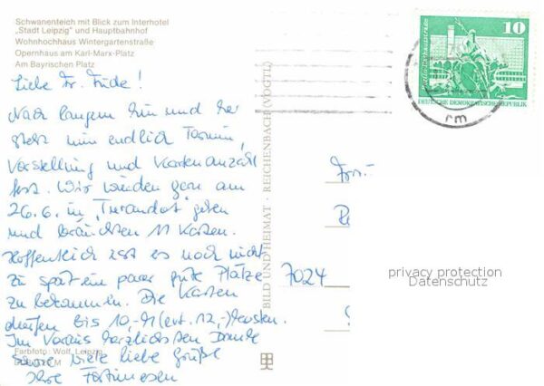 Leipzig Interhotel Stadt Leipzig Wohnhochhaus O – Bild 2