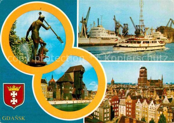 Gdansk Denkmal Neptun Hafen