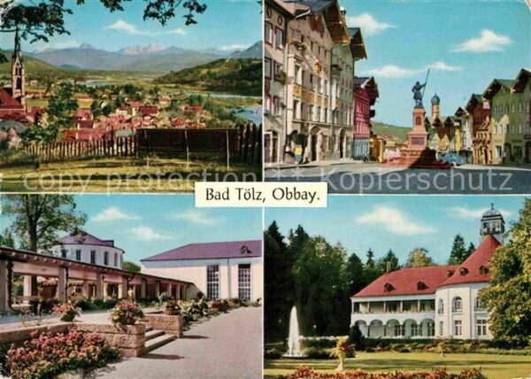 Bad Toelz Panorama Denkmal Kurwandelhalle Jodquel