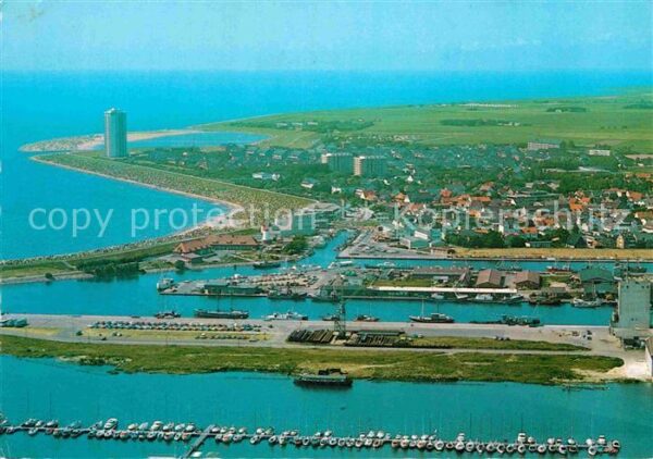 Buesum Nordseebad Fliegeraufnahme Hafen