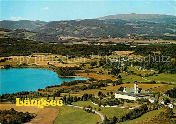 Kaernten Längsee Schlosspension Fliegeraufnahme